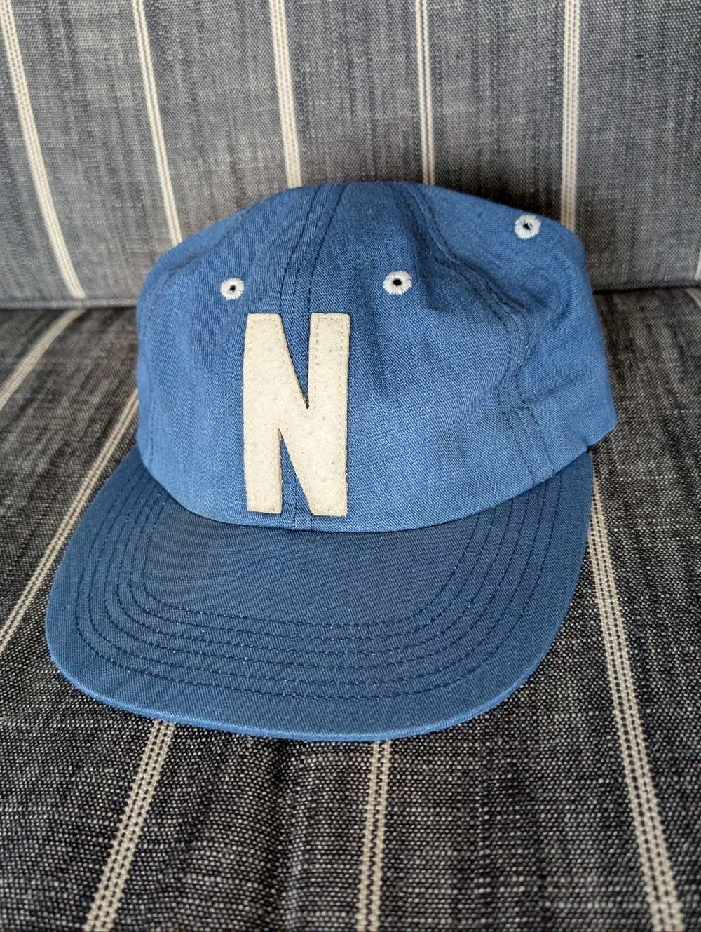 Norse Projects Copenhagen Baseball Hat Cap Felt Twill Navy Blue N Adjustable